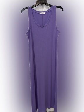 Zenana- Purple Sleeveless Maxi Tunic Dress
